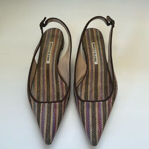Manolo Blahnik Slingbacks 38 1/2